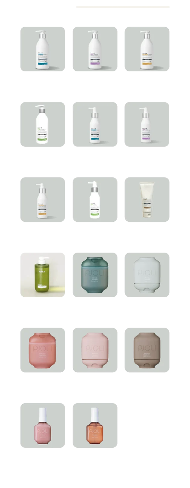 Haru in-spa scalp and haircare product collection